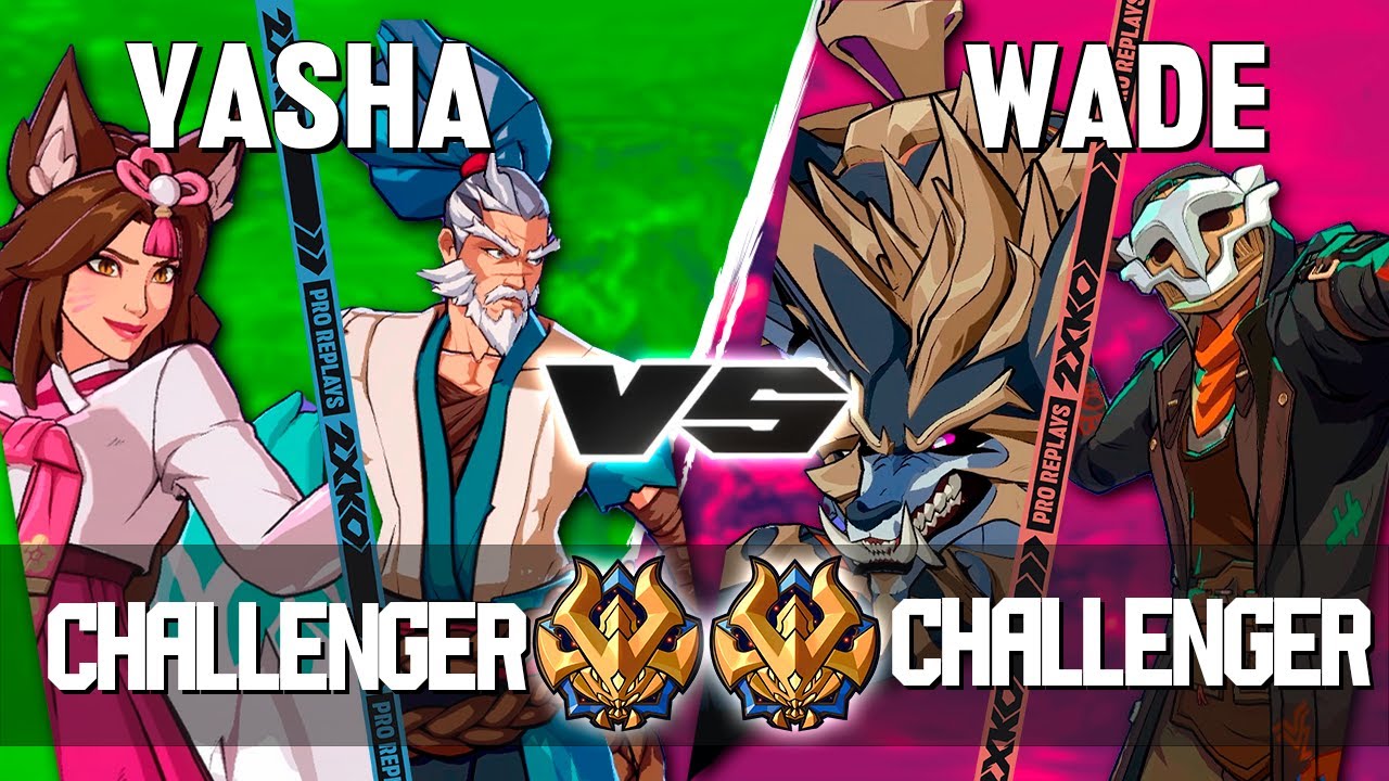 2XKO ▰ YASHA (Yasuo-Ahri) vs WADE (Warwick-Ekko) ▰ 2XKO Pro level replays