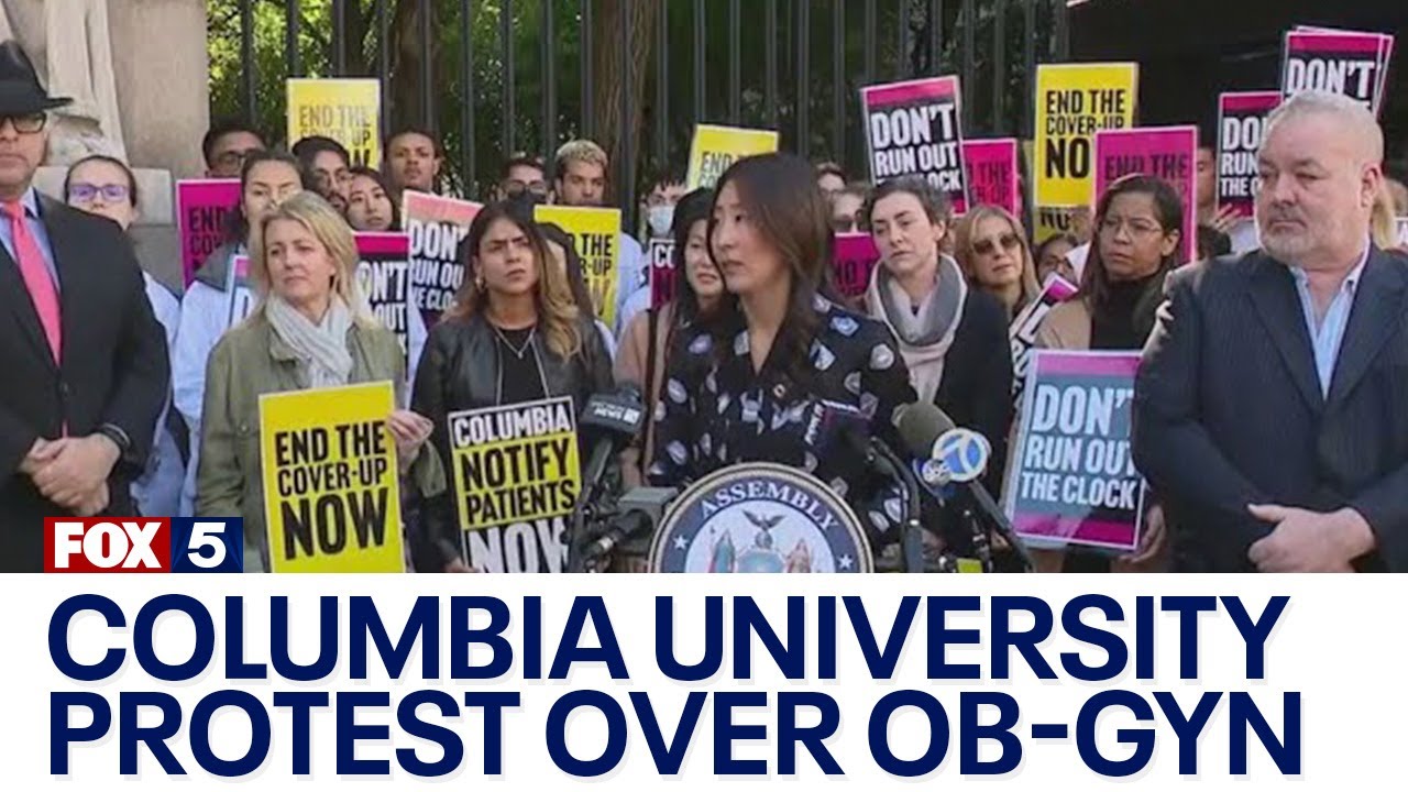 Protest at Columbia University over criminal OB-GYN