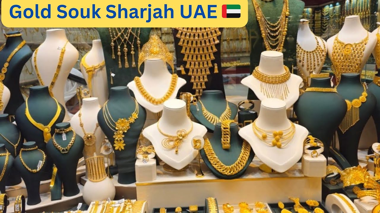 Gold Market In Sharjah UAE 🇦🇪 | Sharjah Gold Souk | Beautiful & Luxury Jewelry | ​Gold Bazar Dubai