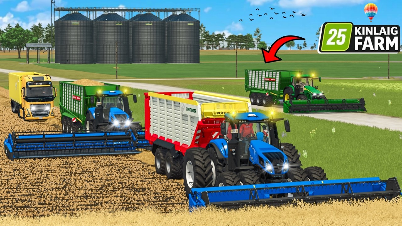 Perfect Tractor Swathing Setup & Harvest Barely | Kinlaig Farm | Farming Simulator 25