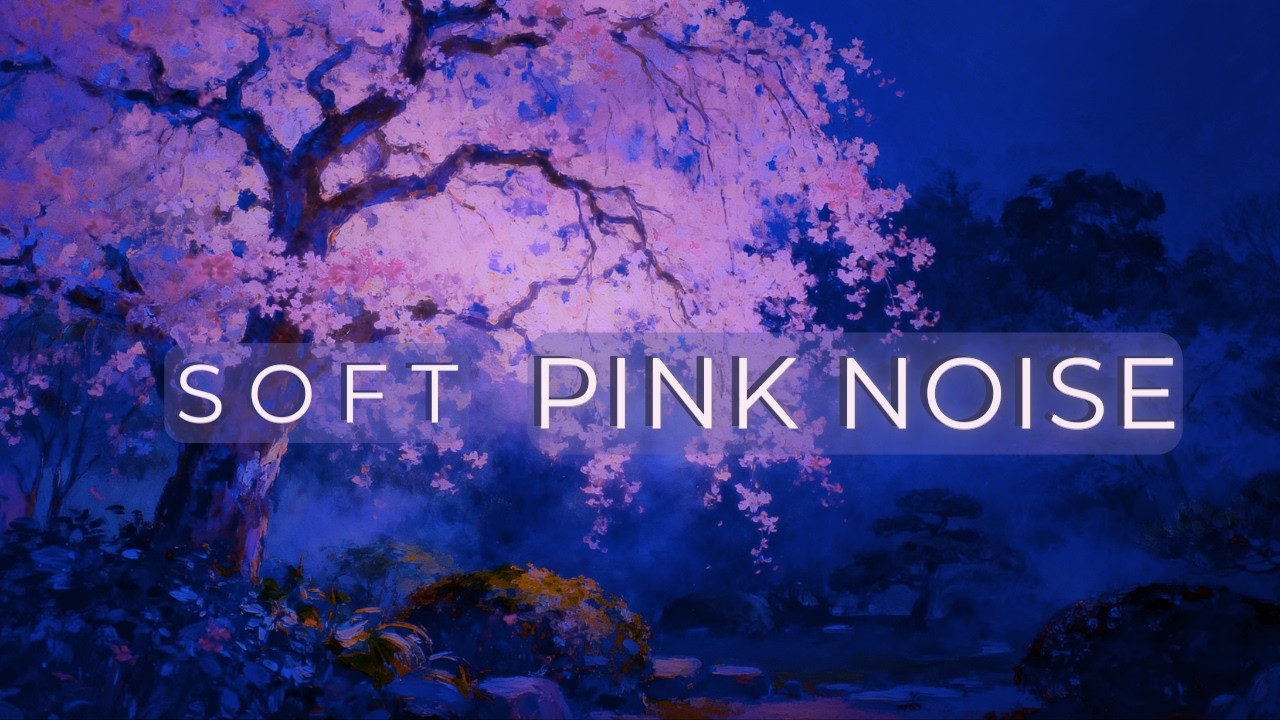 12 Hours of Soft Pink Noise 🌙 Dark Night Sleep Environment