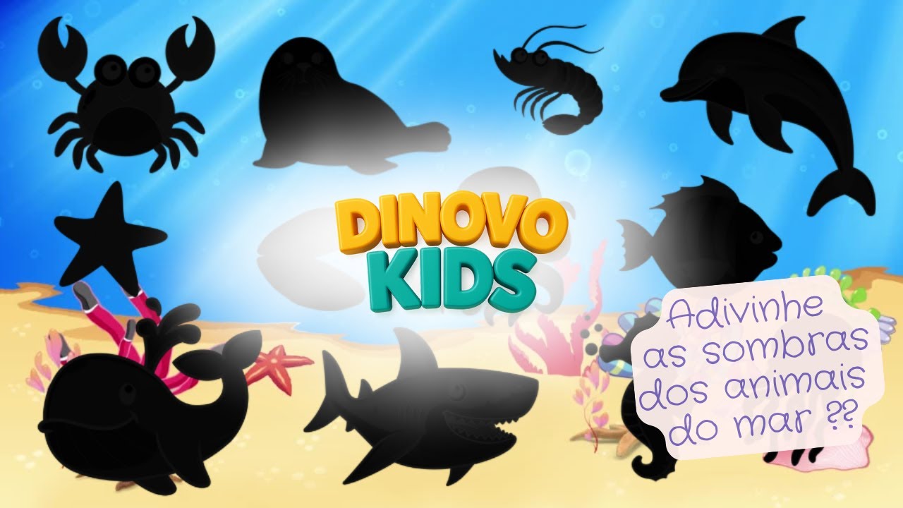 ADIVINHE A SOMBRA DOS ANIMAIS MARINHOS! Um desafio divertido para crianças...