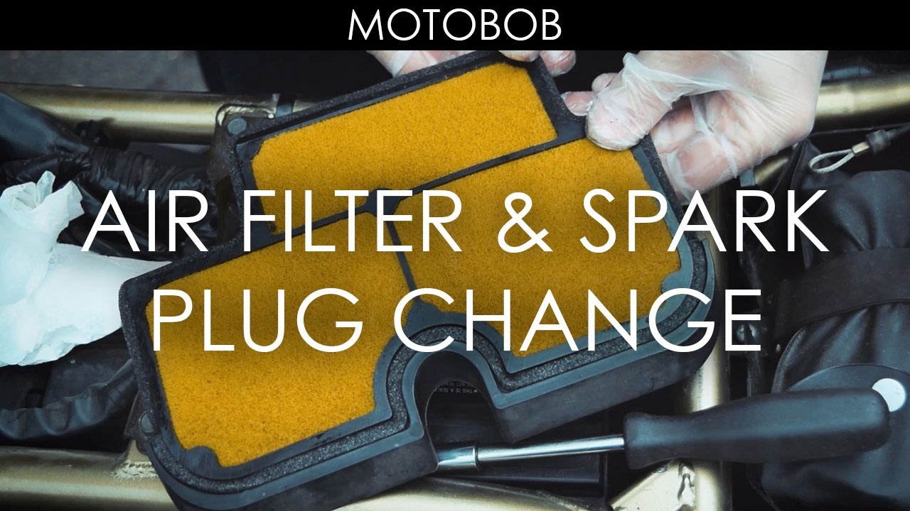 How To Change Motorcycle Air Filter & Spark Plugs (Kawasaki ER-6n)