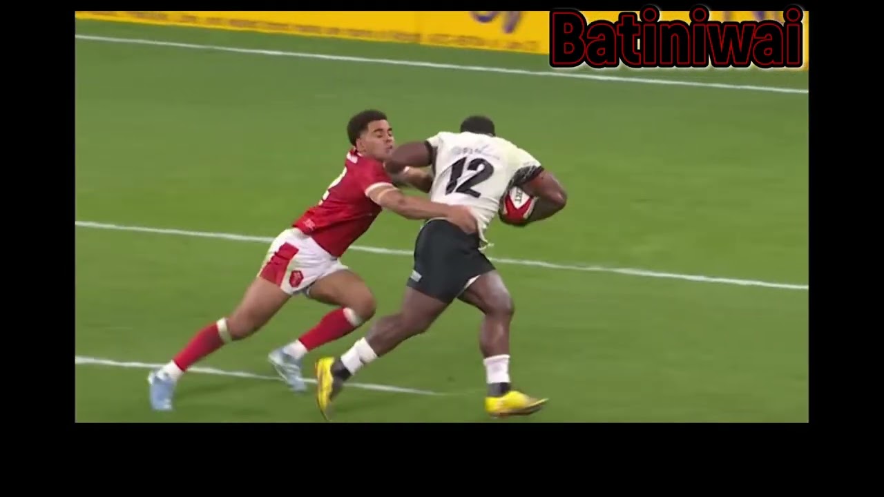 Josua Tuisova try vs Wales. Fiji historic win over Wales. 2024.
