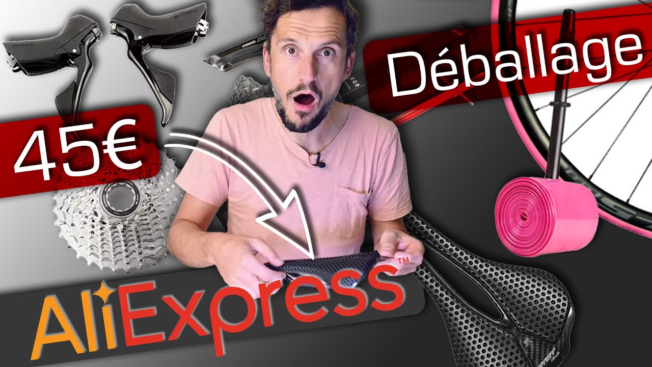Aliexpress : selle en carbone 3D, groupe Shimano 105 (contrefaçon ?) - Je déballe mes commandes