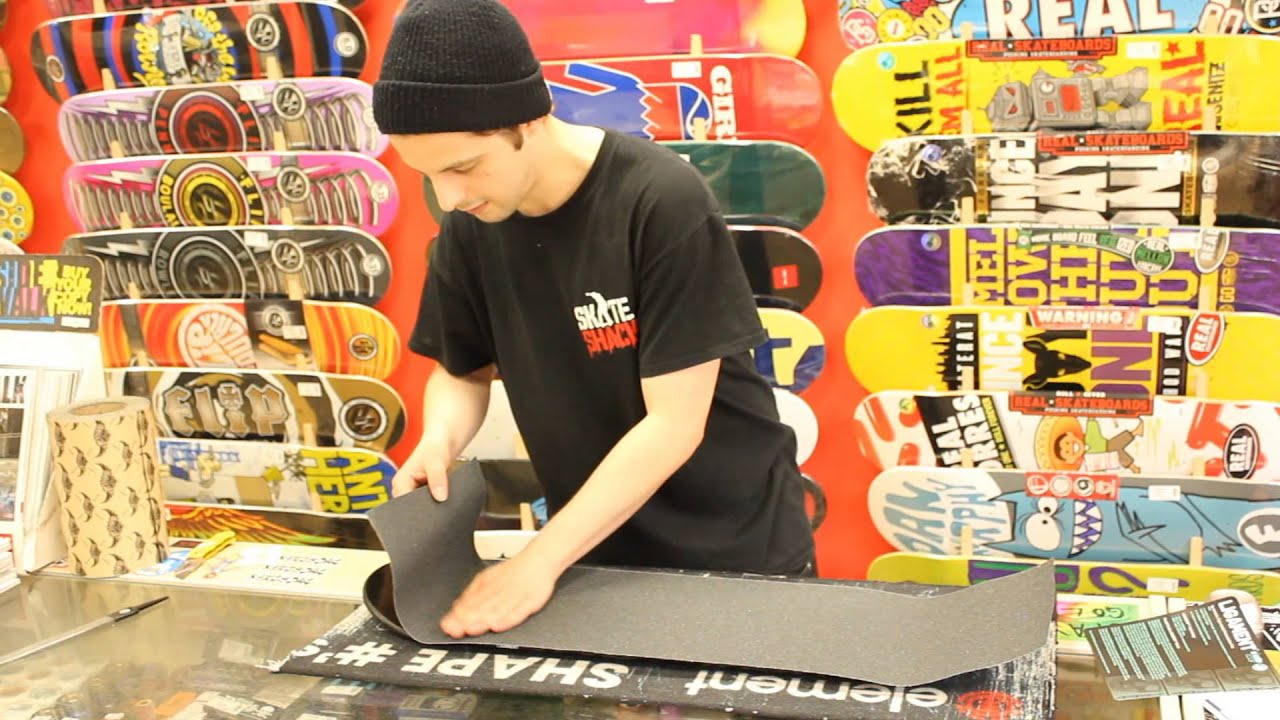 How to apply griptape to a skateboard deck