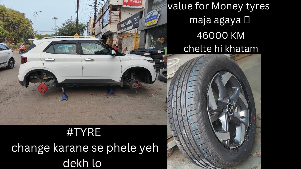 Hyundai venue ke Tyre Change   #46000km pe khatam hogeya😳 @CEAT_Tyres_India 🤑🤑
