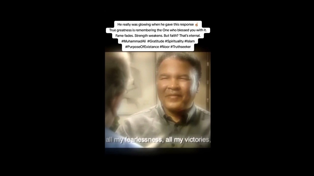 Mohammed Ali Asked who hes most grateful too in his career #Islam #MohammedAli #truth #purpose