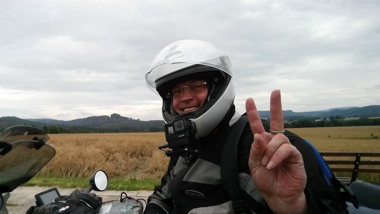 Eps 7 Wo ist der Eingang zum Nationalpark Sächsische Schweiz? Deutschlandreise mit dem Motorrad.