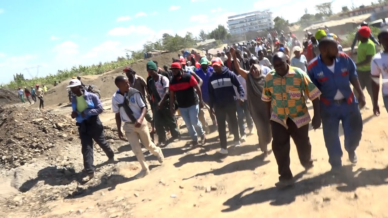 RUAI TRADERS SHOWN A NEW COUNTY GOVERNMENT MARKET BY THE AREA MCA AFTER THE DEMOLITION