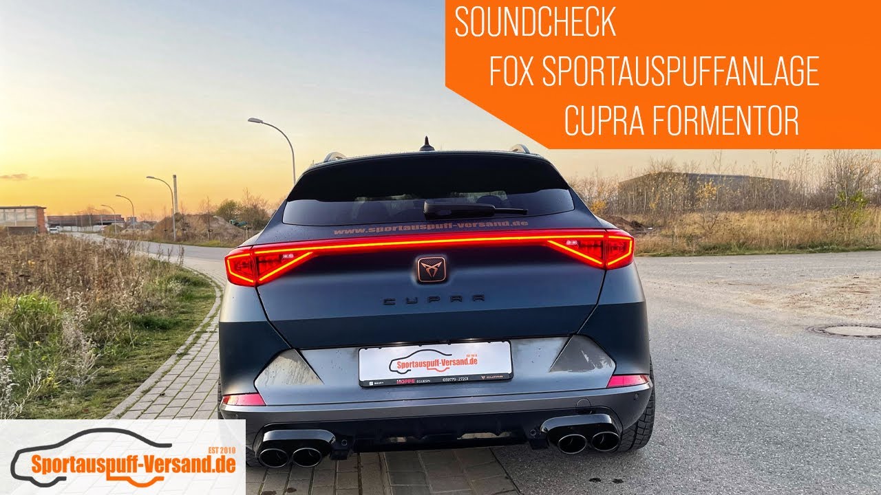 Cupra Formentor VZ 310PS - FOX Sportauspuffanlage / Exhaust Sound (VSD-Ersatzrohr+ESD mit EG)