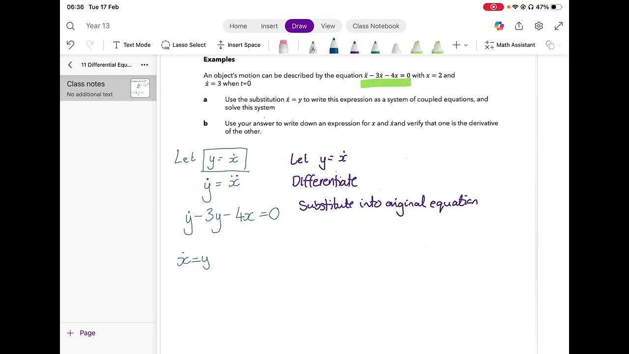 Second Order Differential Equations