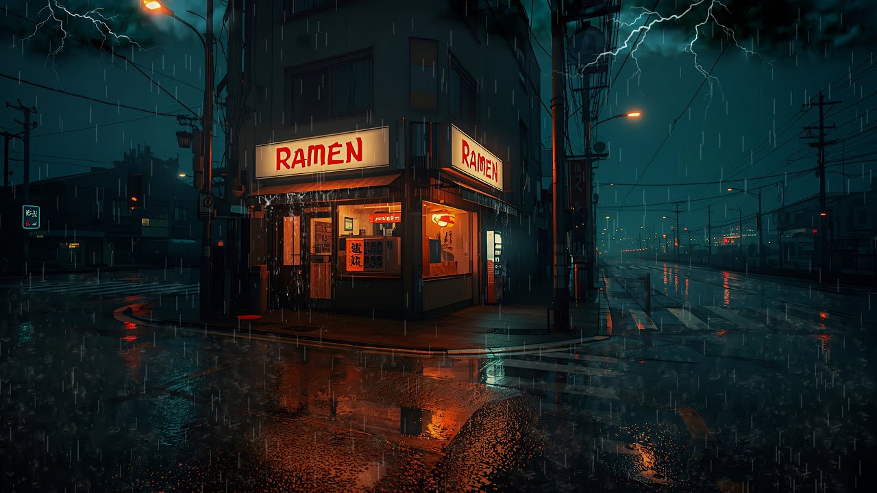 Rainy Japanese Midnight Walk 🌙 Soft Lofi Atmosphere for Sleep, Study & Deep Relaxation