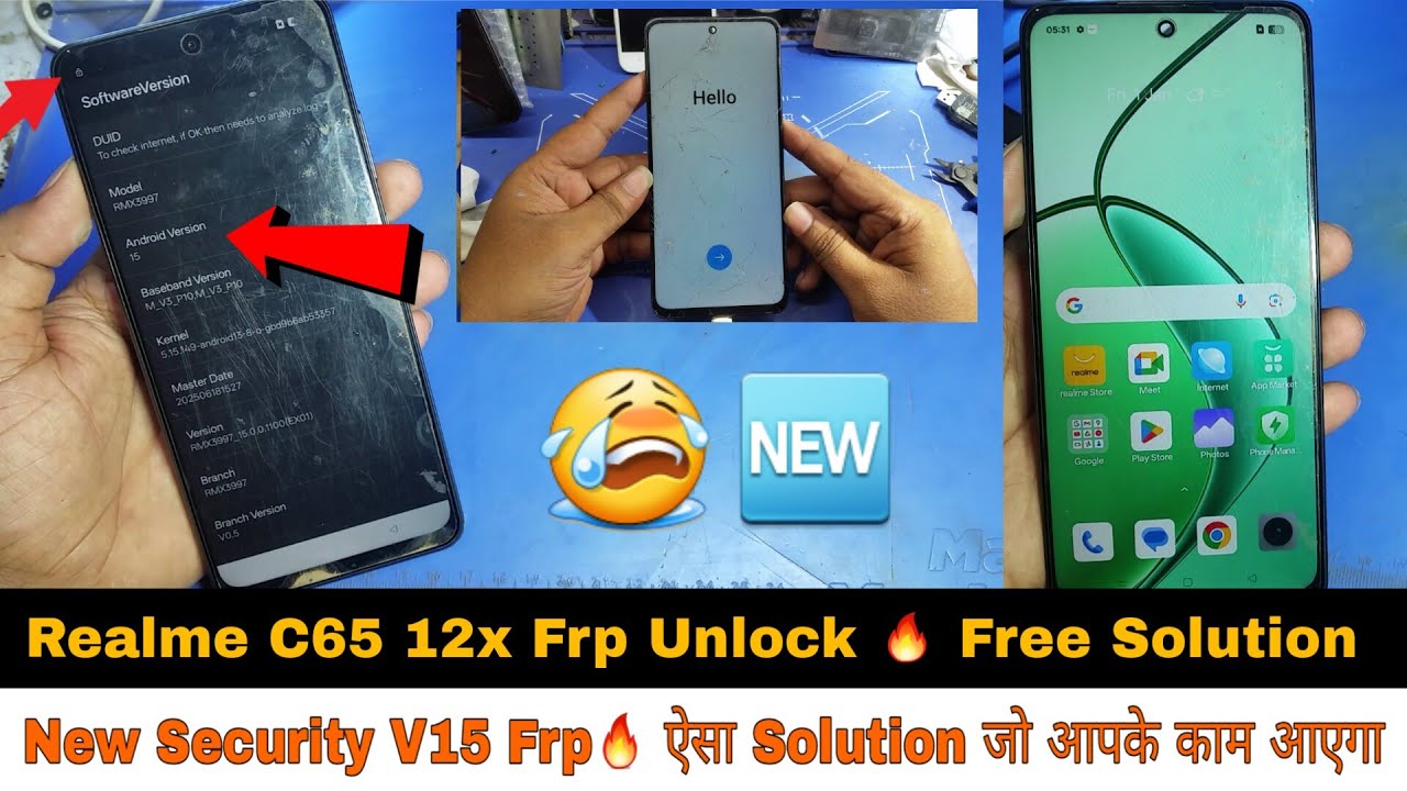 Realme C65 12x 5G Frp Bypass New Security V15 🔥 | Screen Lock Email Working| New Tricks