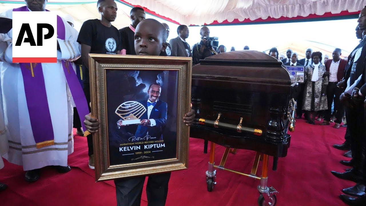 Kenya mourns as marathon world record-holder Kelvin Kiptum is given state funeral