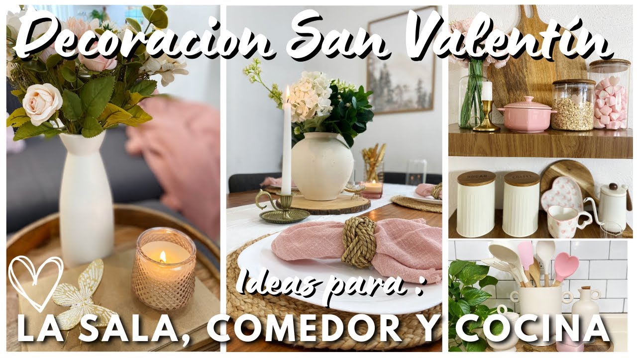 Decoración de San Valentín 2024 🌸 HOUSE TOUR por la sala , comedor y cocina | NUEVA DECORACIÓN 💓