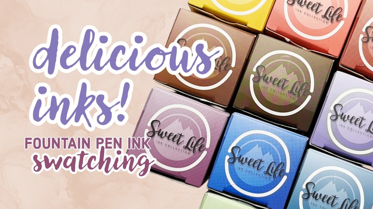 🍰🍋‍🟩🥧 Fountain Pen Ink Swatching Monteverde Sweet Life Collection