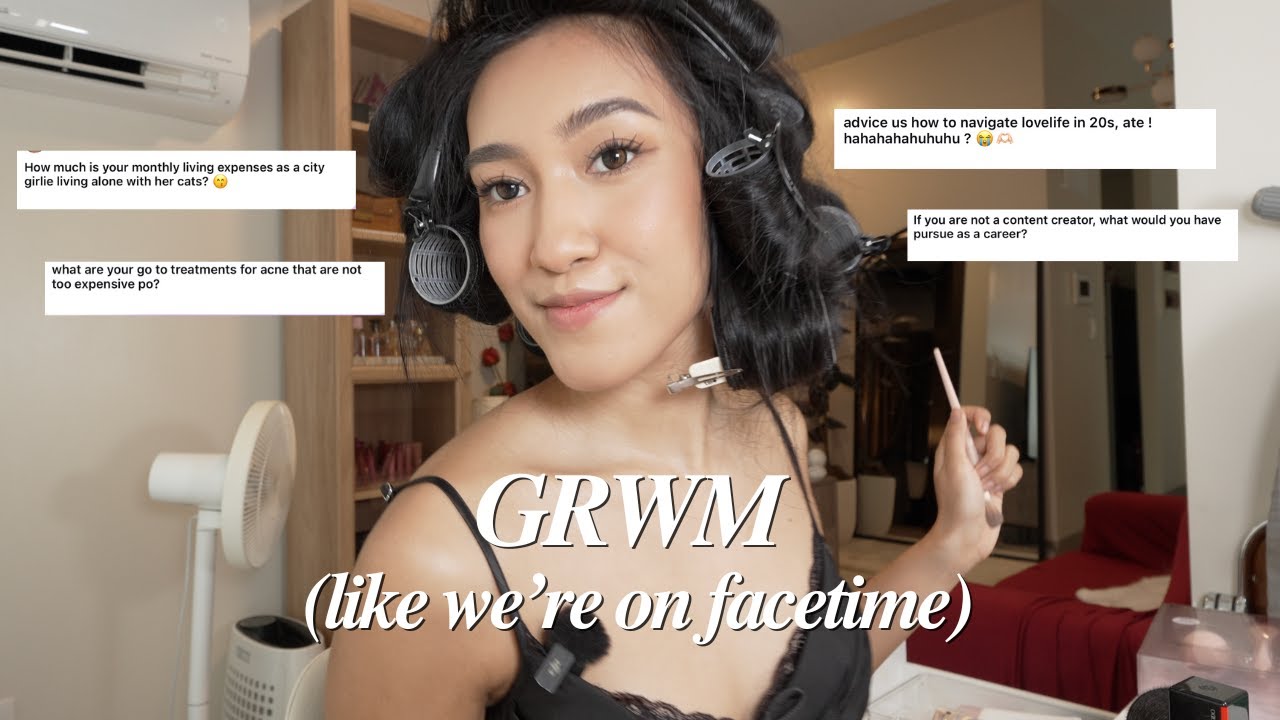 get ready with me like we're on facetime | Q&A chika sesh