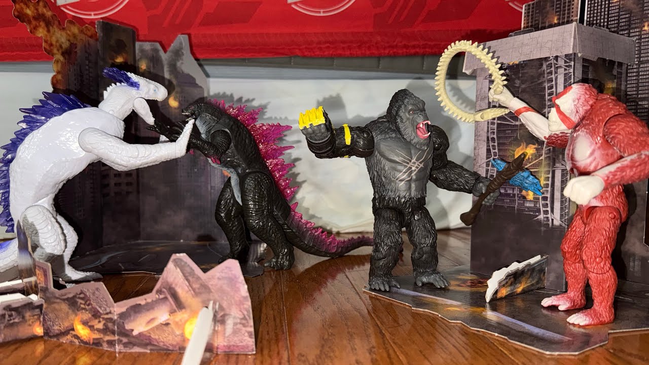Godzilla x Kong The New Empire Ultimate final battle stop motion