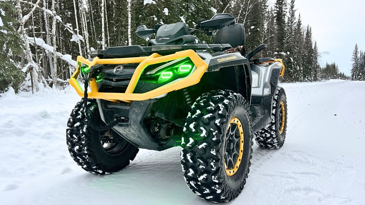Установка фар PSE Neutrino Omega на Can Am Outlander