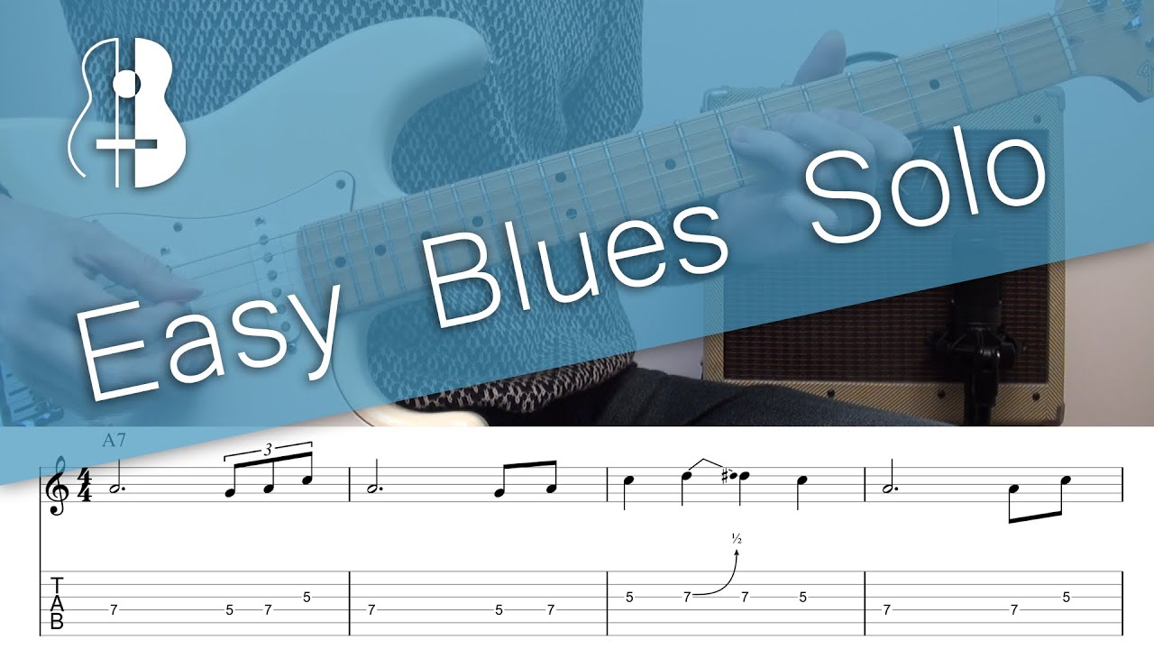 Easy Blues Solo - Play Along with Tabs