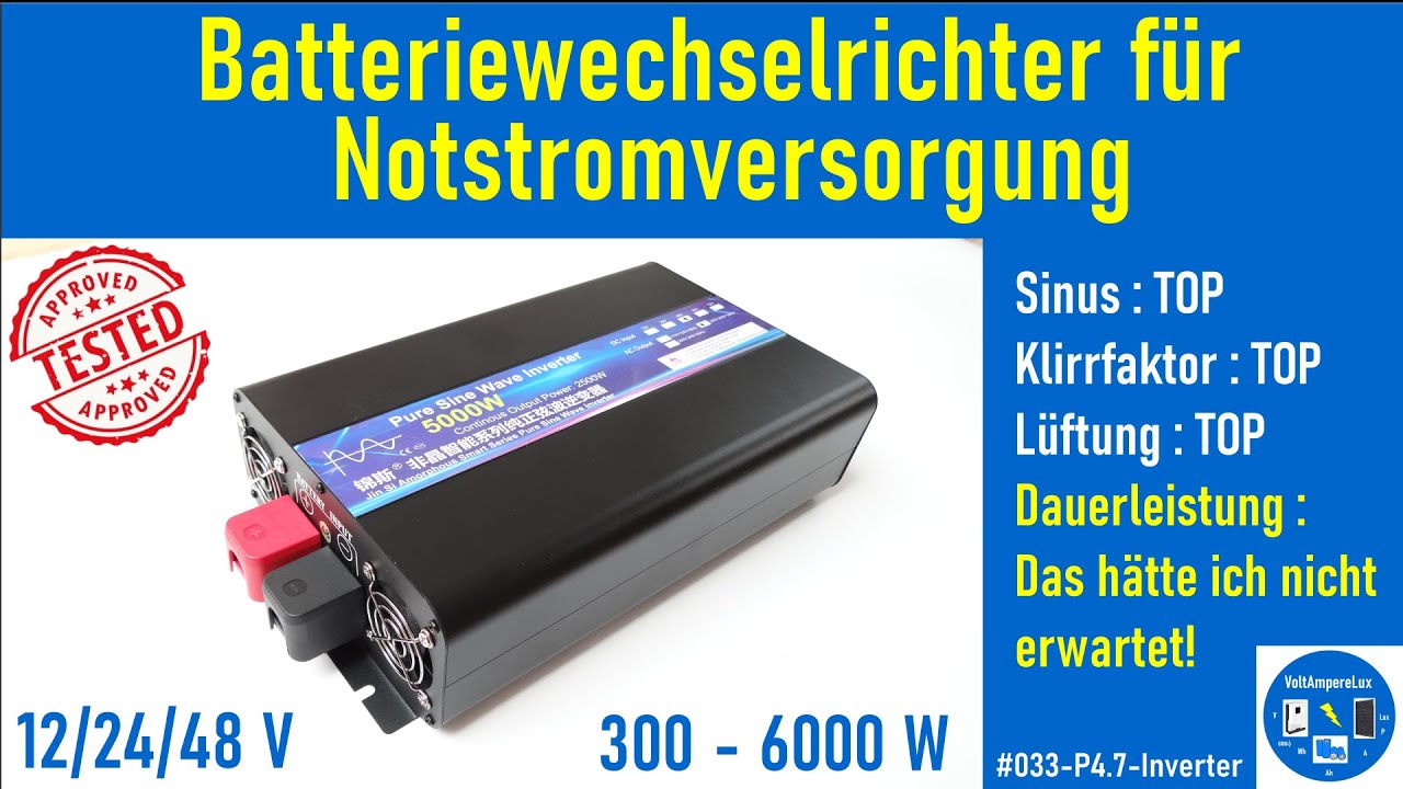 #033 - Batteriewechselrichter für Notstrom | Günstiges Gerät detailliert getestet und bewertet
