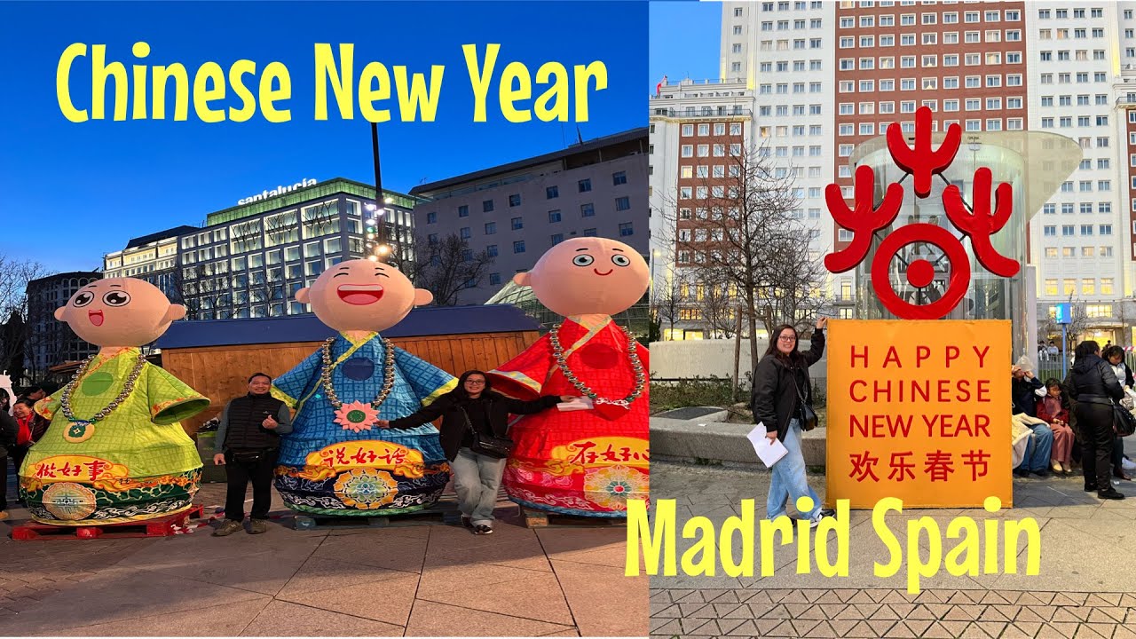 Chinese New Year in Madrid Spain || Na late pa  #trending #spain #chinesenewyear #madrid 