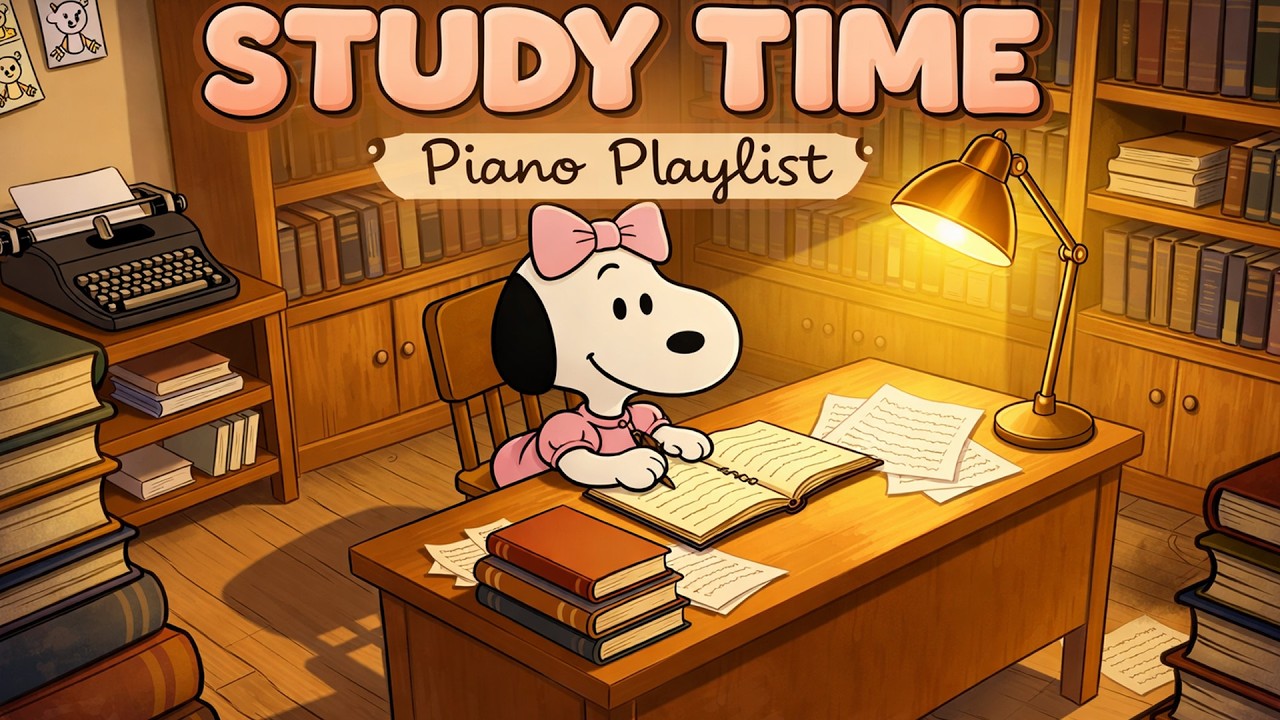 Study Time with Snoopy Sister 🌸Snoopy Piano Playlist Boosts Your Productivity