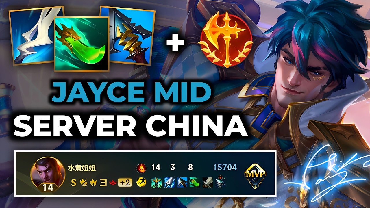 Jayce Mid Wild Rift China - Build Runes Guide Patch 7.0e - Gameplay Jayce Season 20