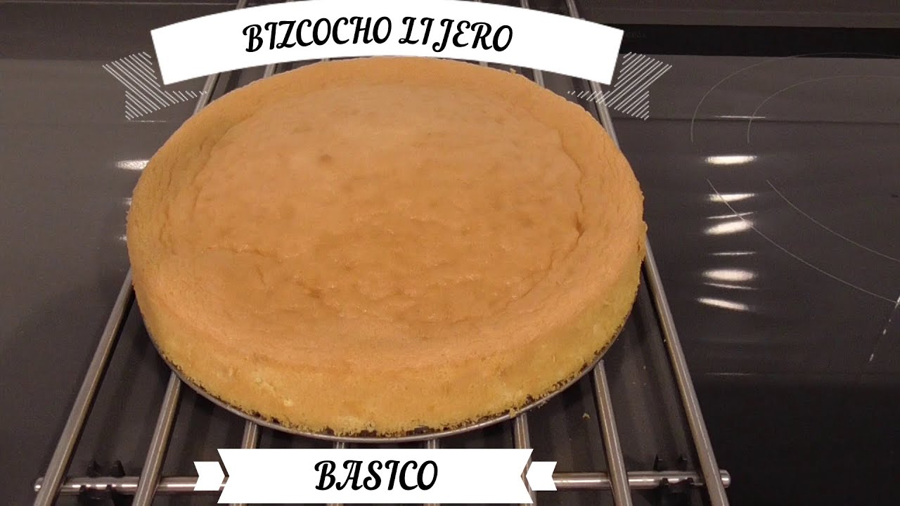 BIZCOCHO ESPONJOSO BASICO, BIZCOCHO LIGERO, PARA TARTAS BRAZO DE GITANO, SOLO HUEVOS HARINA Y AZUCAR