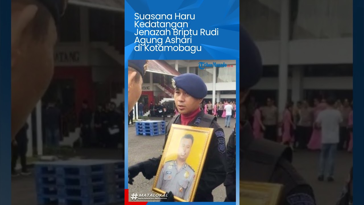 Suasana Haru Kedatangan Jenazah Briptu Rudi Agung Ashari di Kotamobagu #shorts