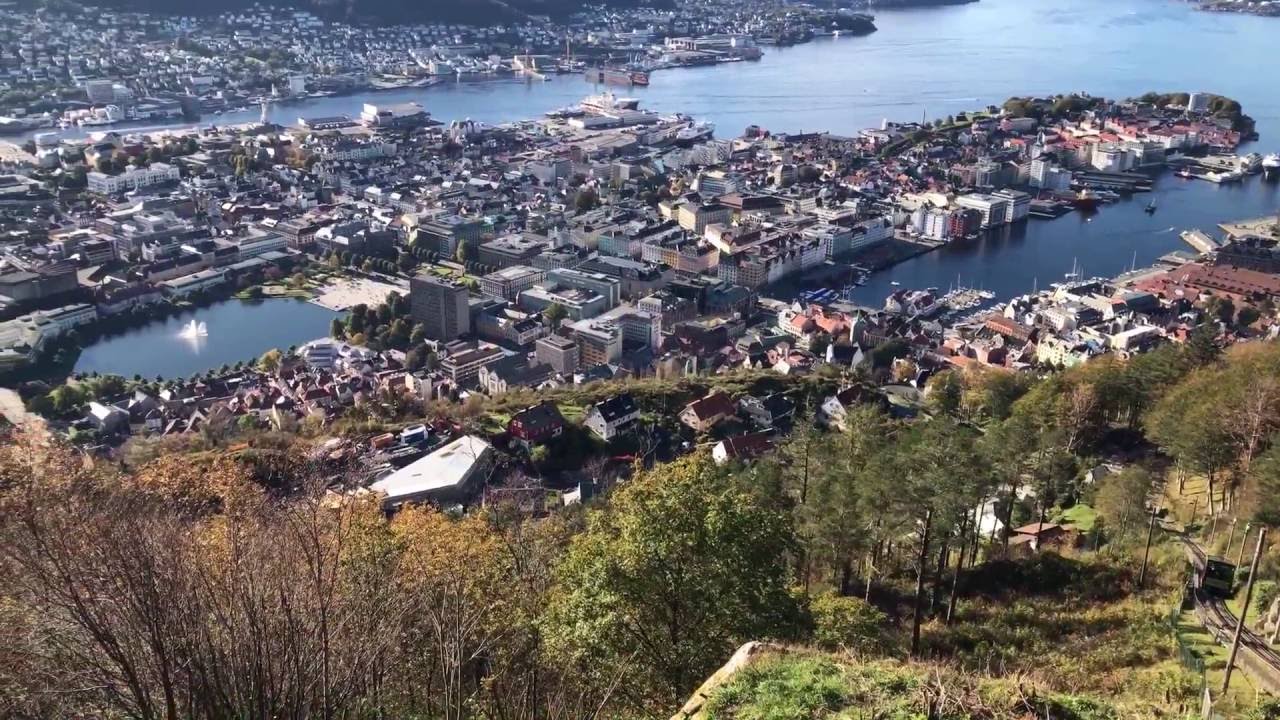 View from Fl&oslash;ien in Bergen