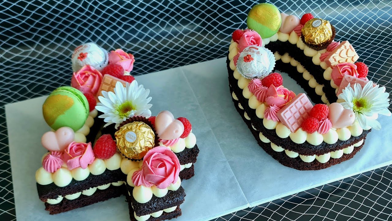 HOW TO MAKE NUMBER  40 BIRTHDAY CAKE ( MY 40th Birthday Cake)