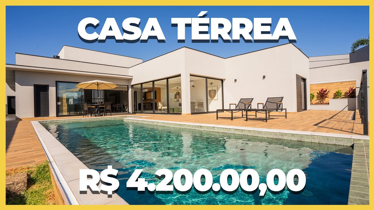 CONHEÇA EM DETALHES ESSA CASA TÉRREA DENTRO DE UM CONDOMÍNIO DE LUXO!