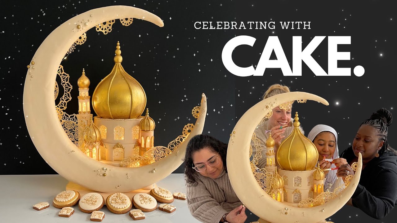 Праздничный торт на Ид; Изготовление торта в стиле мечети ✨