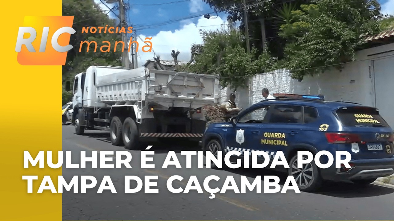Marido da mulher atingida pela tampa da caçamba de um caminhão e testemunhas revelam como aconteceu