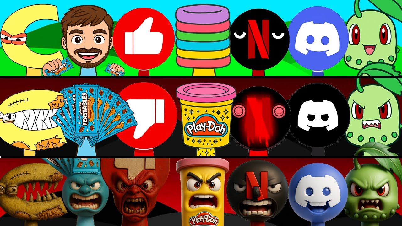 Incredibox Sprunki OC Phase 1 to Phase 3 NOTNOT Penguin, Play-Doh, Chikn Nuggit, I (Alphabet Lore)