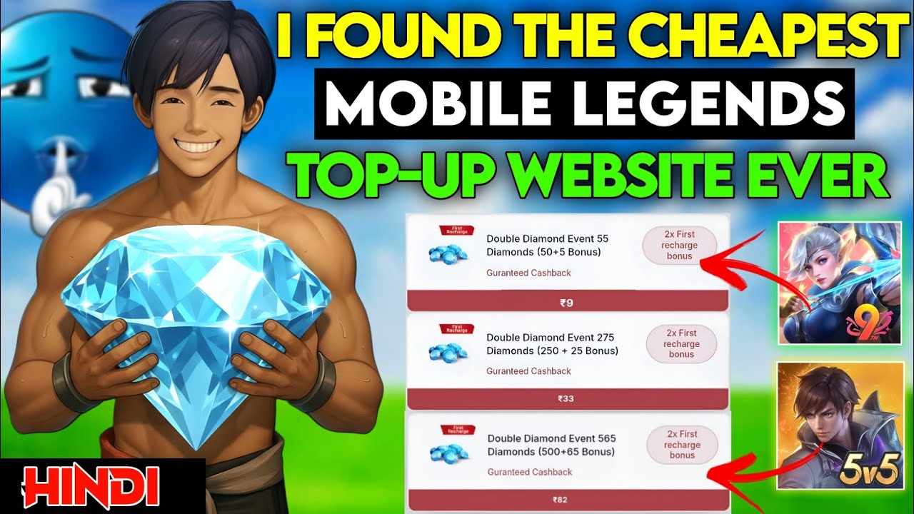 ( HINDI ) BEST WEBSITE TO RECHARGE MOBILE LRGENDS DIAMOND IN INDIA 2025
