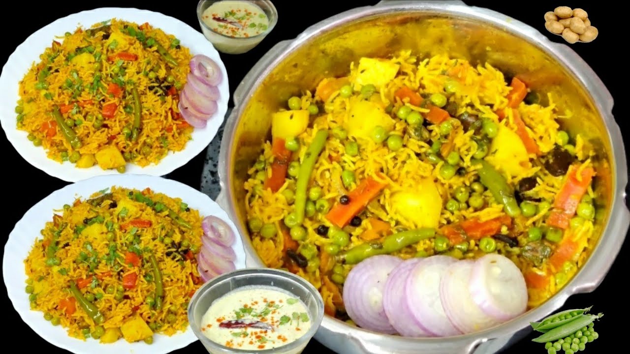 Aloo Matar Masala Pulao😃/कुकर में झटपट आलू मटर पुलाव बनाने का आसान तरीका/Potato Peas Masala Pulao😋