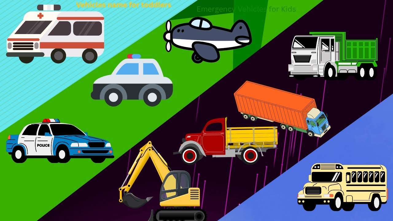Learn Emergency  Vehicles for kids: Easy Learning Emergency Vehicles Name for small child 🚒 🚓 🚨🚨 