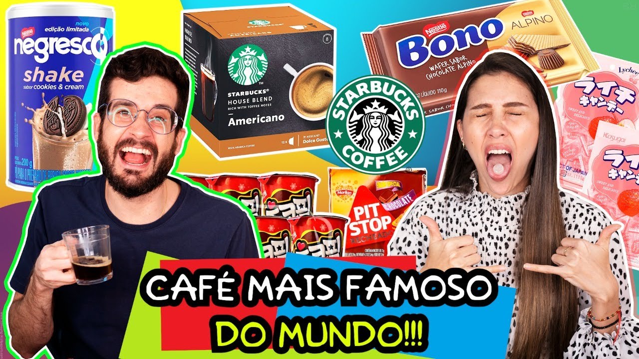 PROVANDO COMIDAS do MERCADO BRASILEIRO | NEGRESCO SHAKE, CAFÉ STARBUCKS, COREANOS e muito mais