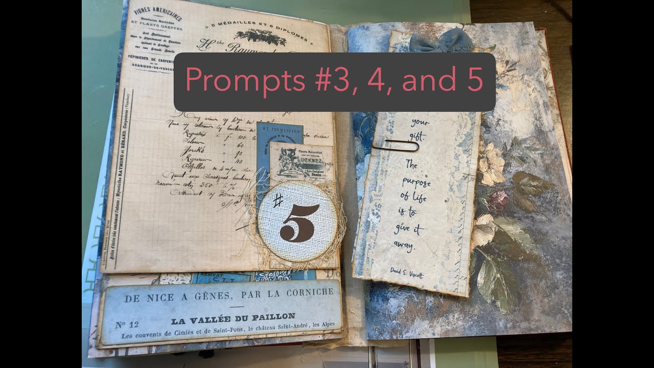 Junk Journal January Prompts #3, 4, 5 @inkandpagejournals