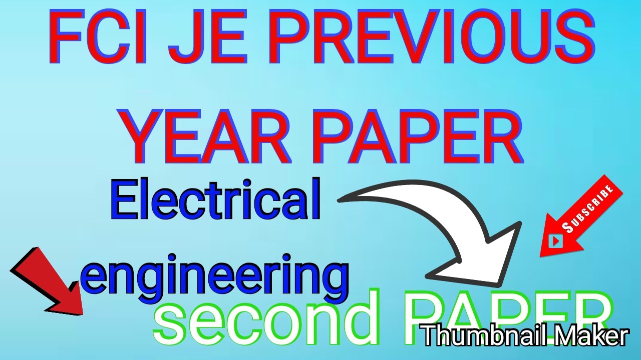 FCI JE PREVIOUS YEAR PAPER=2, ELECTRICAL ENGINEERING