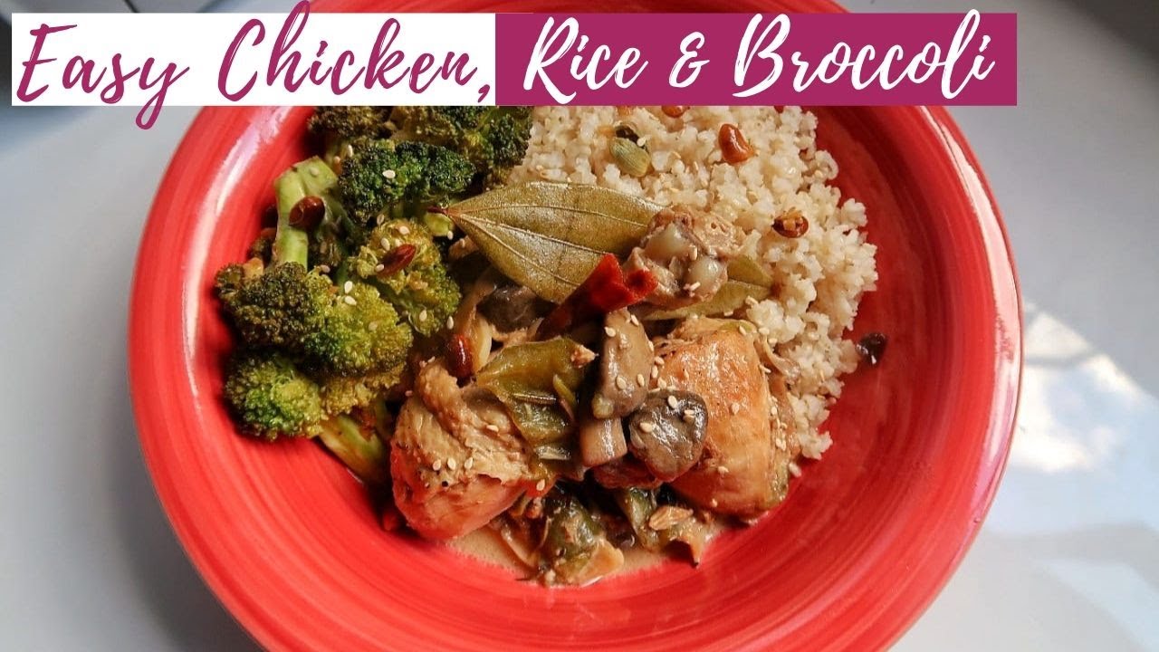 Cook with me | One pot Chicken stew, Brown Rice and Broccoli | Asian inspired