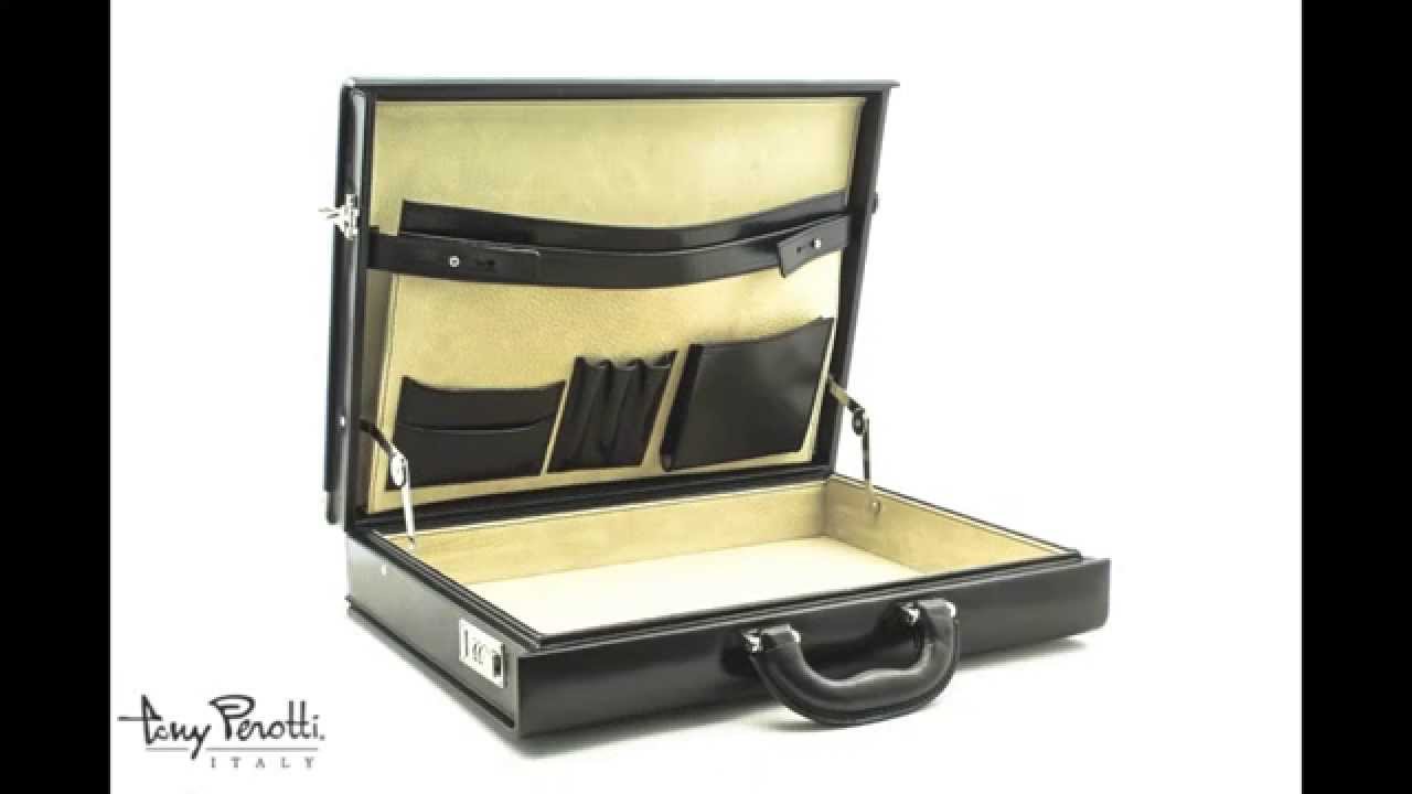 Single Compartment Document Briefcase in Black Item Number PI011001BK