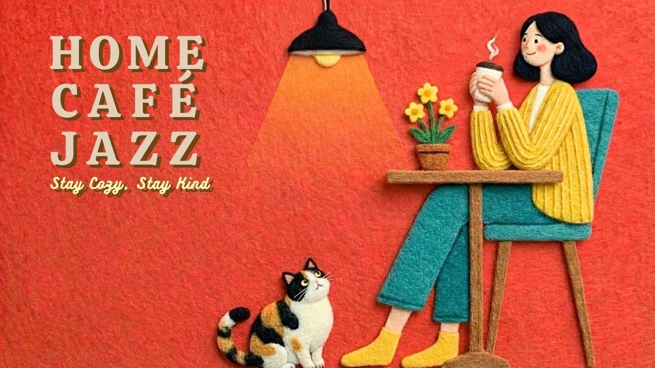Home Café Jazz ☕ Happy & Relax Time | Crimson Hearth Swing for a Gentle Day | hyggetid