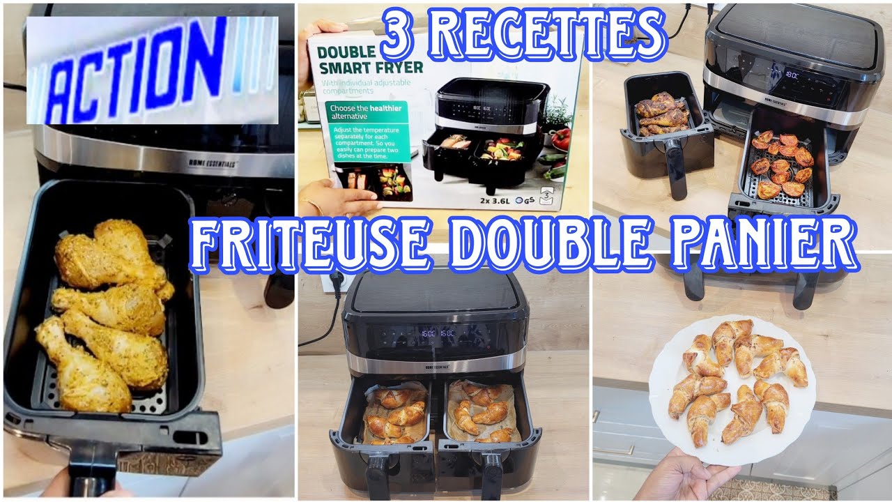 ACTION😱JE TEST LA AIR FRYER DOUBLE DE CHEZ ACTION✨️DOUBLE PANIER #action #airfryer #airfryerrecipes