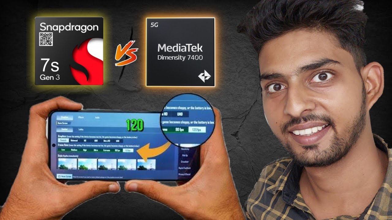 Dimensity 7400 vs snapdragon 7s gen 3 - best processor under 20k from bgmi 120fps