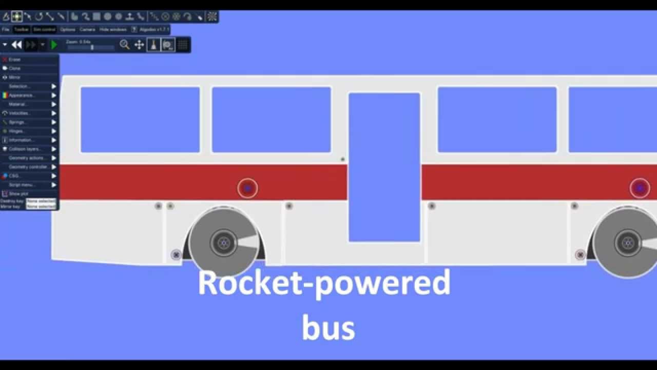 Algodoo/Phun Simple rocket engine