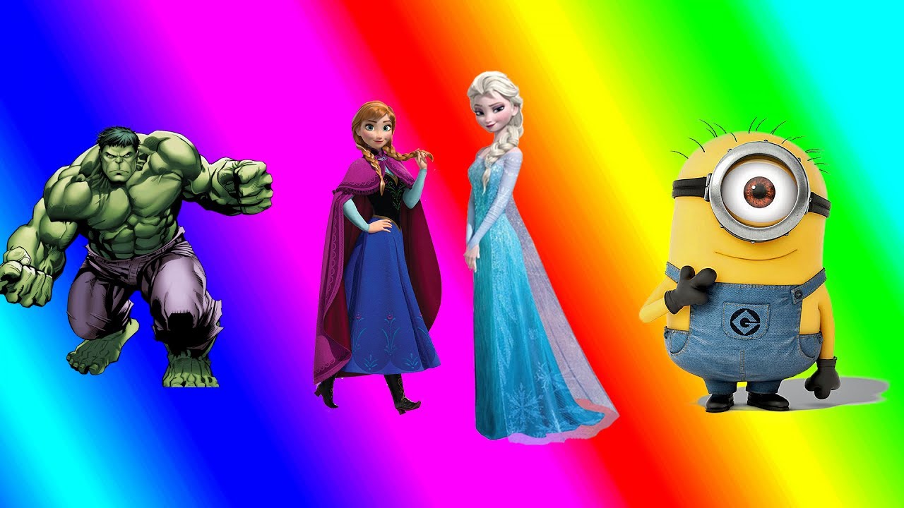 Wrong Eyes Hulk Elsa Minion Anna Finger Familiy Nursery Rhymes For Kids